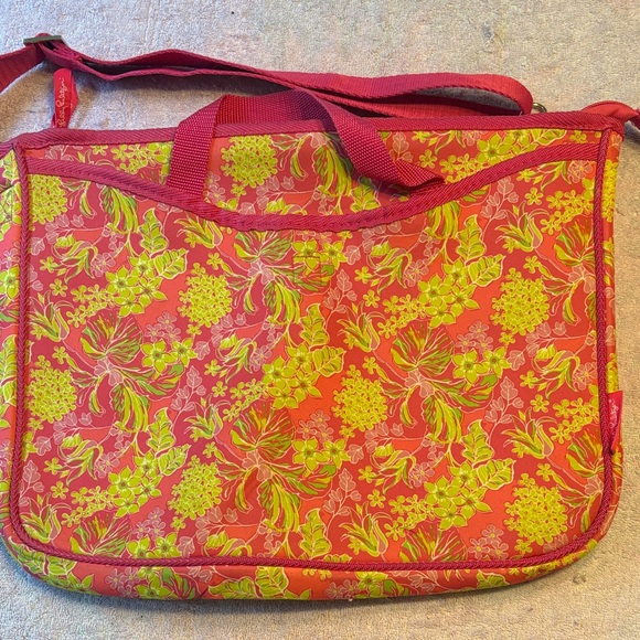 Lilly Pulitzer Red and Yellow Floral Tote - Picture 2 of 6